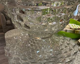 Fostoria punch bowl, stand and underplate