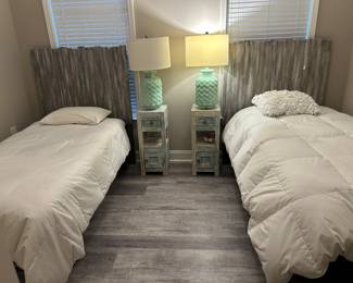 Pair of twin beds. Another matching headboard is available also. 