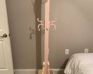 Pink coat rack