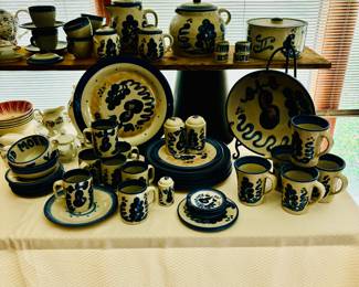 M.A. HADLEY POTTERY “GRAPES & PEARS DISHWARE