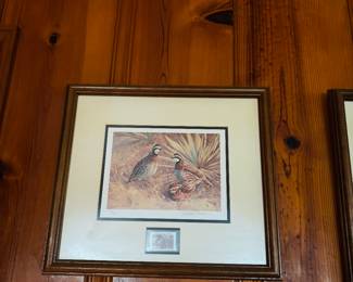 ELDRIDGE HARDY 161/2000 TEXAS QUAIL STAMP PRINT