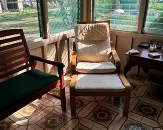 POANG CHAIR W/OTTOMAN