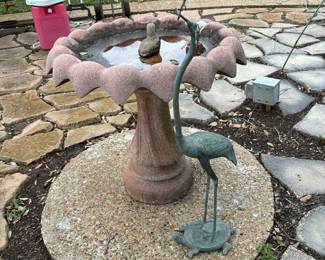 CONCRETE BIRDBATH