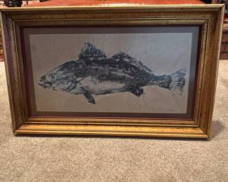 VINTAGE GYOTAKU FISH PRINT