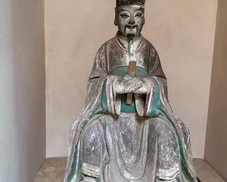 3’ high Ming dynasty purchase from Gumps of San Francisco and we have those certificate of authenticity to go with them