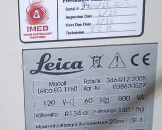 Leica model 1160 Tissue Embedding Center Station with Cold Plate