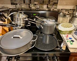 Comercial & T-fal cookware:  $6.00 - $30.00