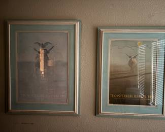 Framed Texas Folk Life Festival Poster's