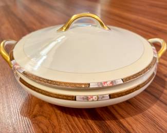 Vtg. double handle Japanese casserole, Noritake:  $40.00