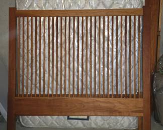 TEAK full size headboard with side panels