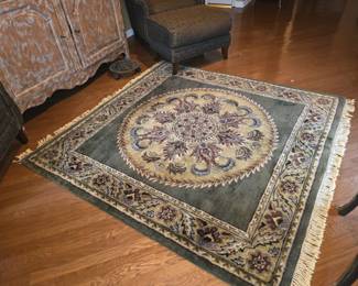 6' x 6' Januty Rug - Olive Green