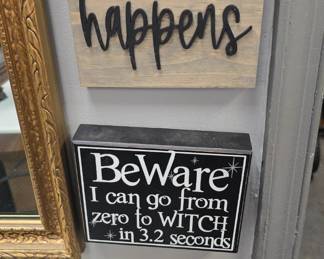 some signage