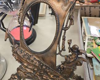 Heavy copper ship picture frame vintage