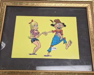 celluloid cartoon sheet framed