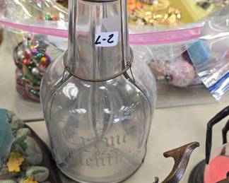 antique 3 part decanter