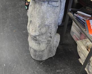 concrete statue of Moai