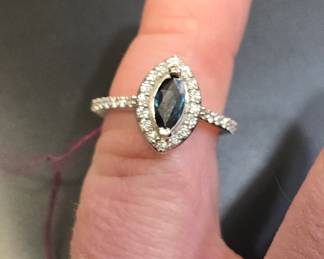 14k sapphire and diamond ring comes with appraisal
