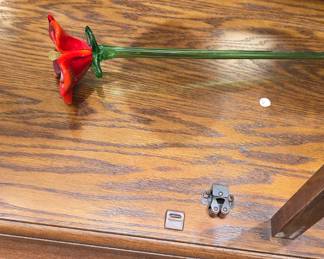 hand blown glass flower