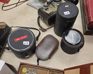 vintage camera lenses and cameras