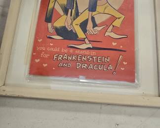 framed Frankenstein comic