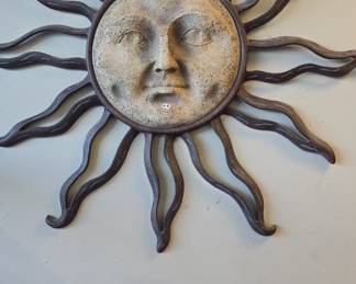 large awesome sun metal and ceramic