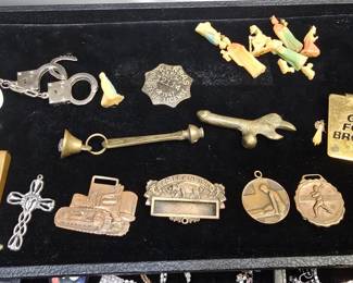 tray of vintage collectibles