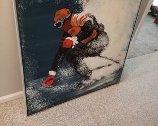 1960s Downhill Skier painting by Lee Reynolds