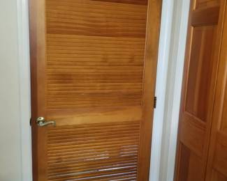 Louvered door