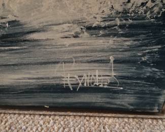 1960s Downhill Skier painting by Lee Reynolds