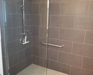 Glass shower panel