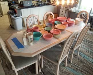 Fiestaware; dining set