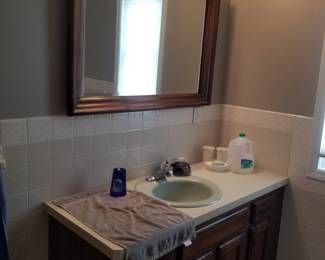 Bath vanity; mirror; vanity lights