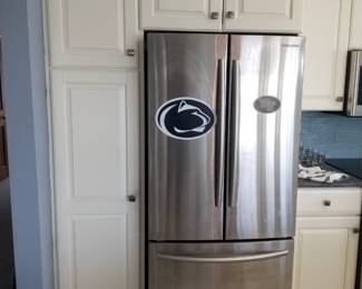 Cabinet detail; Samsung refrigerator