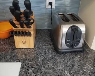 Cutlery; toaster