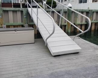 Aluminum ramp is approximately 44" wide x 18 1/2 ft. long