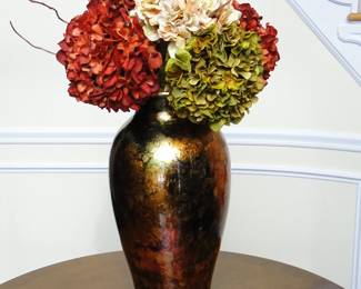 Vase with faux flowers