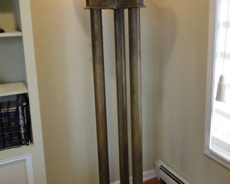 Torchiere Lamp with Lion Decor