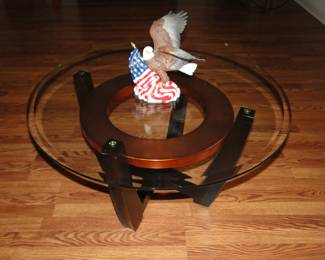 Small glass top coffee table
