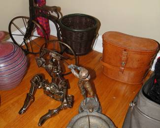 Brass Golfer Ashtray, Misc.