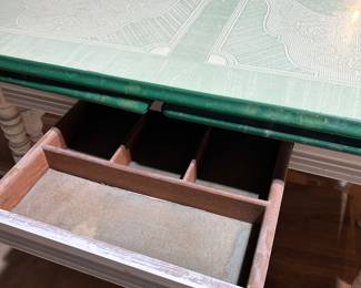 1930’s vintage table with draw and 4 chairs.