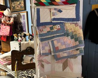Great hand done and hand sewn quilts.