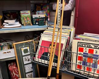 Vintage pool cues (Brad Pitt not for sale).