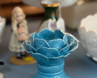 Nice blue petal candle holder