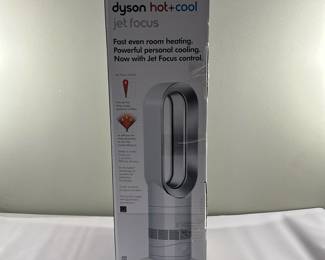 Dyson Bladeless Heater/Fan | 
Dyson "Hot+Cool Jet Focus" is a blade-less heater in winter and fan in summer. - h. 25 x w. 8 in