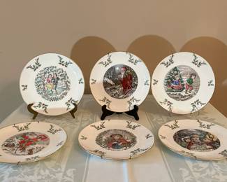 (6pc) Royal Doulton Christmas Plates | Set of Royal Doulton collectible Christmas plates. - dia. 8.25 in