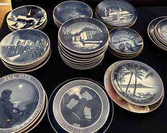 Blue and White Seasonal and event Collection Plates
