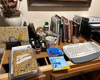 Office Supplies including keyboards, Ipads, paper, pens, scissors, punches....