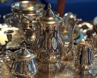 Silver Coffee Service and Tray