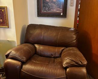 Reclinder/Rocker Leather Chairs (2 Chairs)