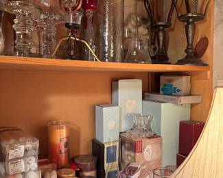 Candles and Candle holders of all kinds and sizes including Party Light